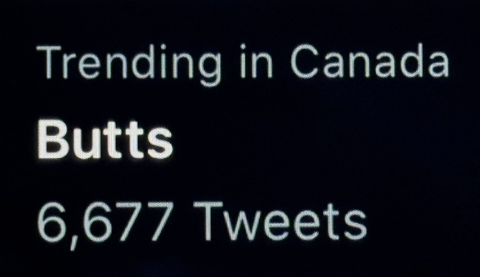 Trending in Canada: butts